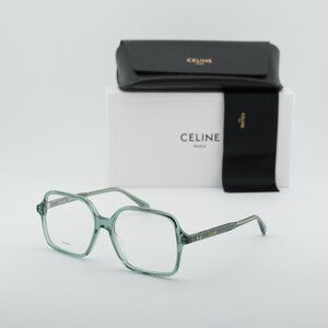 Celine CL50126I 093 Square Eyeglasses – Light Green 55mm